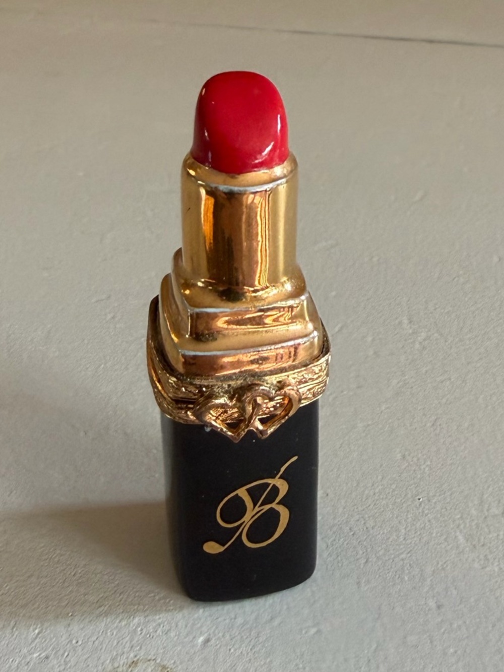 Limoges lipstick porcelain box